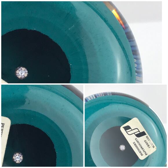 Perthshire Kissing Fish Millefiori Hexagon Twist Aquatic Lampwork SE Paperweight - Picture 11 of 15